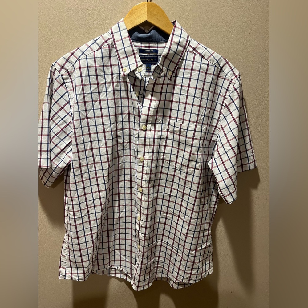 Madison James Red and Blue Plaid Button Down Shirt